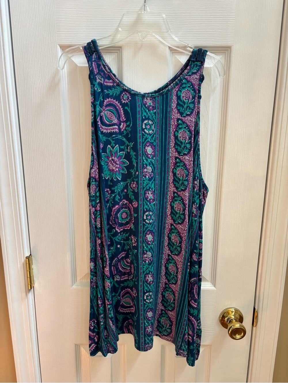 Anthropologie Akemi + Kin Epoca Crocheted Lace Blue Purple Tank, Size XL, EUC - Picture 2 of 7
